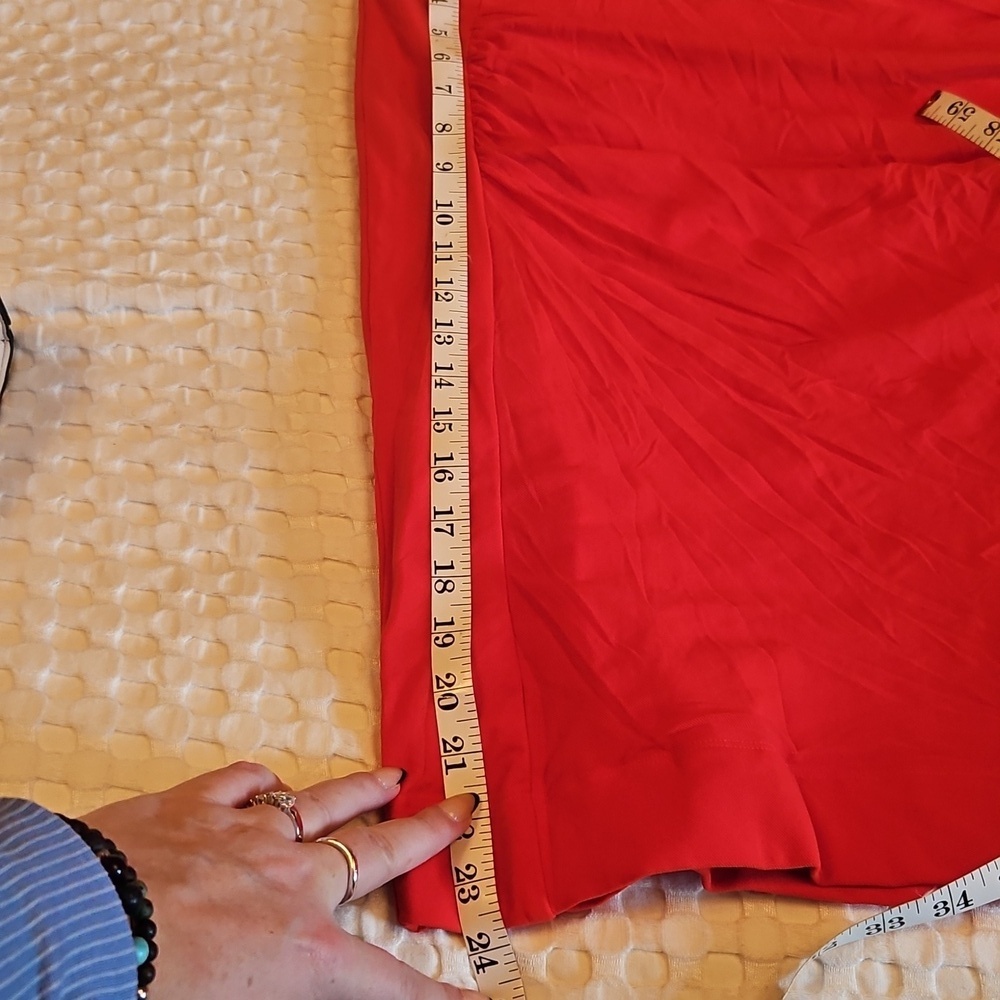 Elegant Red and Brown Emma Women's Skirt Size Lg - Picture 6 of 6